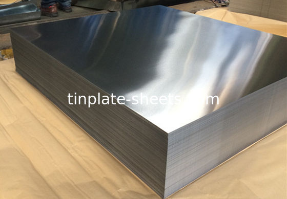 Folhas de estanho eletrolítico para latas de produtos químicos e alimentos 0,15-0,49 mm Espessura 600-986 mm Largura T2-T5 Temperatura BA Requeijão
