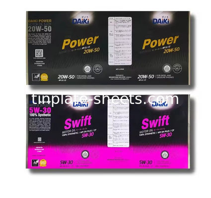 Seis folhas de estanho impresso em cores Anti-corrosião Utilização multiuso T4 T5