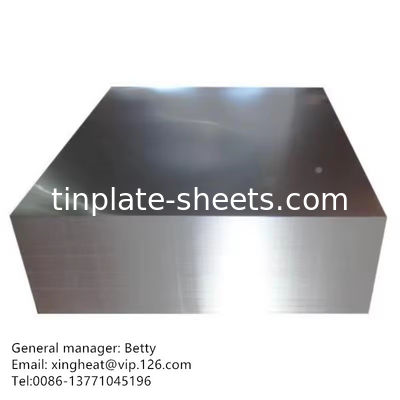Folhas de estanho para latas de produtos químicos e alimentos 0,15-0,49 mm Espessura estanho eletrolítico MR SPCC Material 600-986 mm Largura