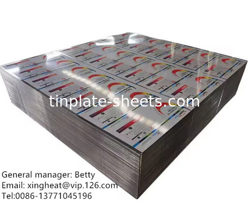 GoldvanisFood Grade Printed Tinplate Folha para embalagens de alimentos embalagens químicas 4 cores 6 cores papel de alumínio impresso 6 cores