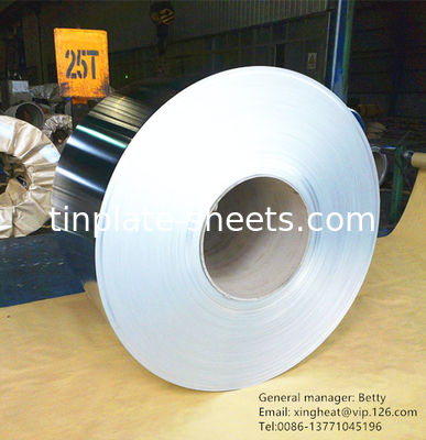 Folhas de estanho eletrolítico com revestimento de estanho 2,0/2,0 Superfície de prata Finish 600mm-986mm Largura