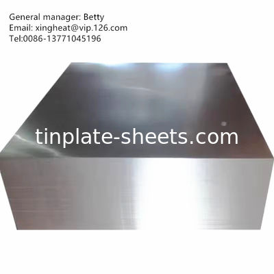 JIS G3303 EN10202 e ASTM624 Folhas de estanho normalizadas em corte de moinho para latas de produtos químicos e alimentos