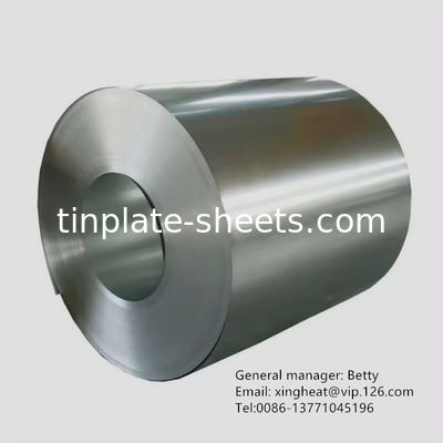 EN10202 Standard Tin Free Steel Coils For Crown Caps 512mm-907mm Largura T2.5