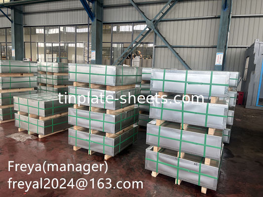 600mm-986mm Chapas de lata Larga largura para fácil manuseio e processamento em sua linha de produção