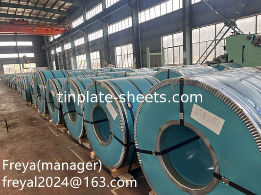 600mm-986mm Chapas de lata Larga largura para fácil manuseio e processamento em sua linha de produção