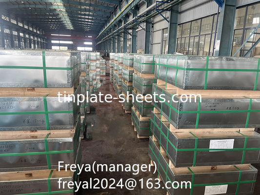 600mm-986mm Chapas de lata Larga largura para fácil manuseio e processamento em sua linha de produção