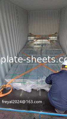 Folhas de estanho resistentes à corrosão Pedra brilhante Prata e aço revestido de estanho mate para processo de produção de latas