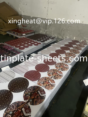 Placas de estanho impressas resistentes à corrosão para embalagens e outras indústrias de espessura personalizável