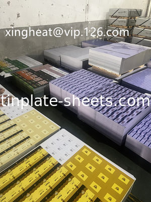 Matt Finish Tinplate Impresso Para Bateria E Papeleria Embalagem Com espessura personalizável