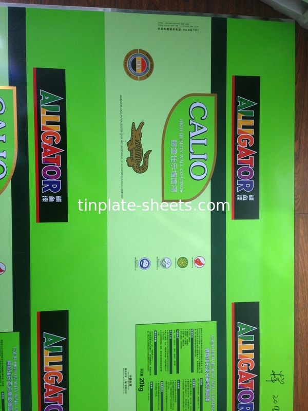 T2.5 T3 T4 T5 DR7 DR8 DR9 Placa de estanho impressa EN10202 Norma 2.0/2.0 1.1/2.8 Para latas de alimentos