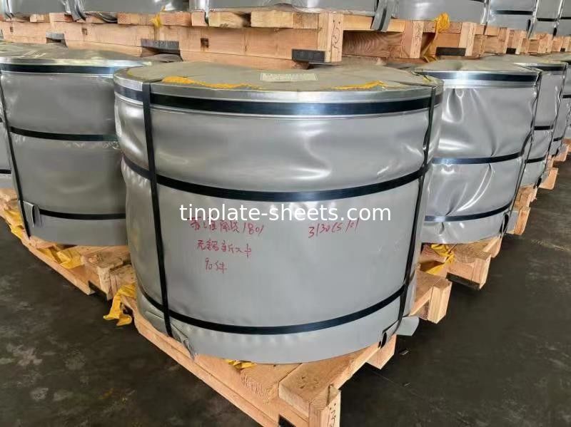 Folhas de estanho para latas de produtos químicos e alimentos MR e SPCC Material de acabamento brilhante e de pedra JIS G3303 Norma