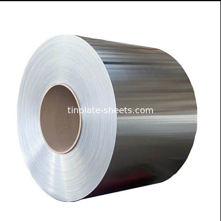 Folhas de bobina de estanho Fabricante de moinho Pedra Prata Finalização brilhante T3 T4 T5 T2.5 DR8 T2.5 Usado para latas químicas de alimentos