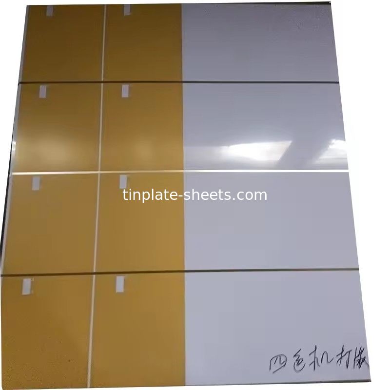 Seis folhas de estanho impresso em cores Anti-corrosião Utilização multiuso T4 T5