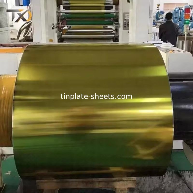 Folha de Lata de boa qualidade com 6 cores impressas 4 cores impressas Lata para Alimentos Pode Imprimir Ouro Branco