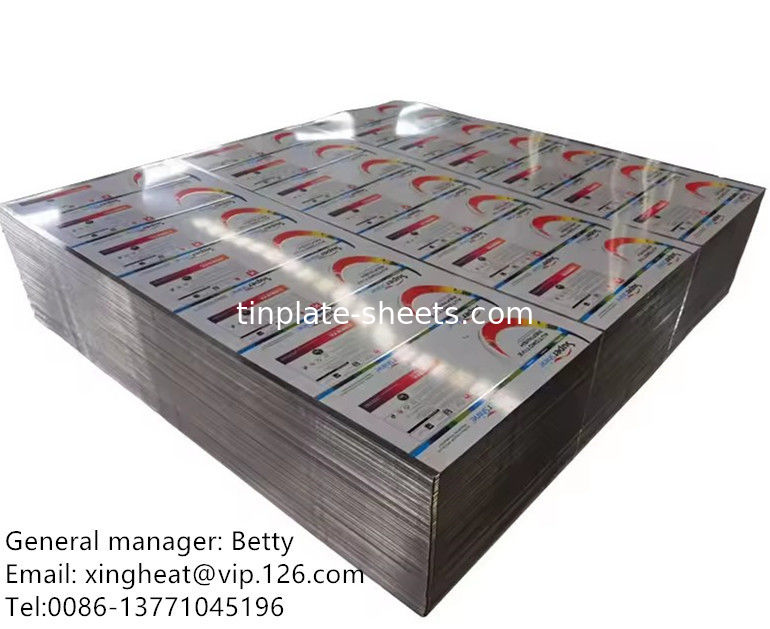 GoldvanisFood Grade Printed Tinplate Folha para embalagens de alimentos embalagens químicas 4 cores 6 cores papel de alumínio impresso 6 cores
