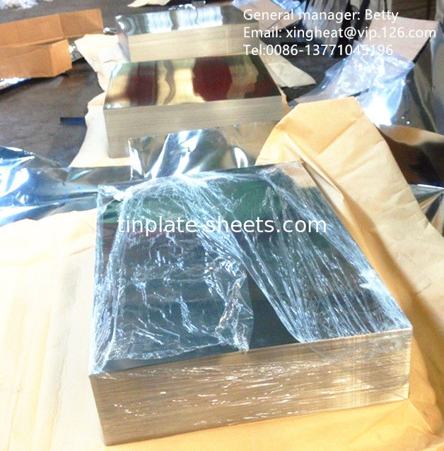 Ouro Vanish Laqueado Tinplate colorido 600mm-986mm Largura Para embalagens de alimentos / latas químicas