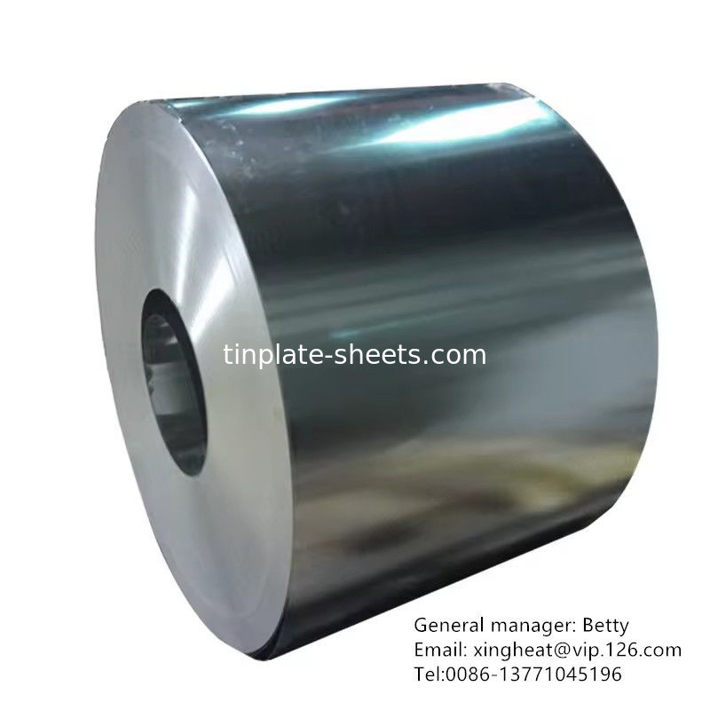Superfície brilhante em rolos de aço sem estanho acabados 600 mm-1160 mm comprimento de corte 2,8/2.8