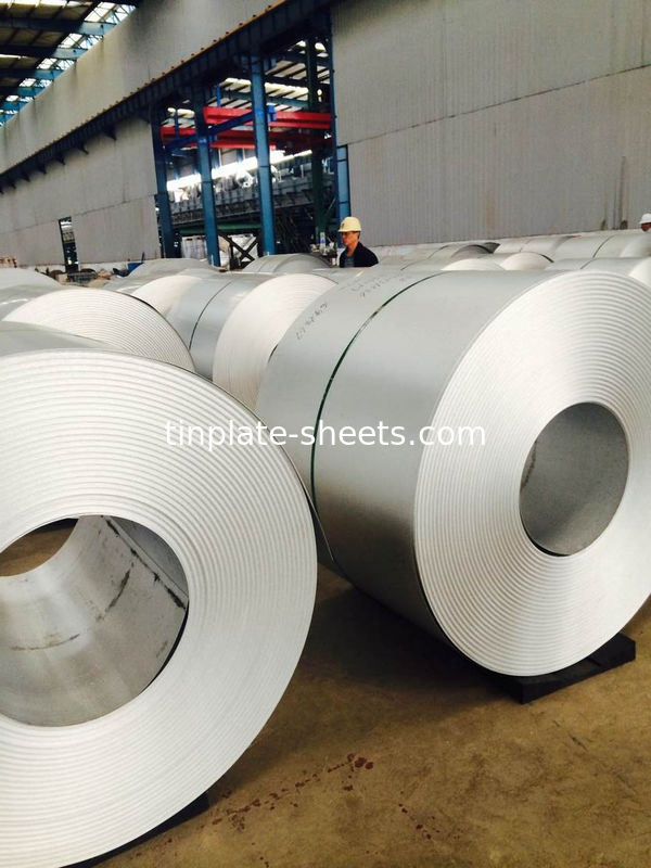 Folhas de estanho resistentes à corrosão Pedra brilhante Prata e aço revestido de estanho mate para processo de produção de latas