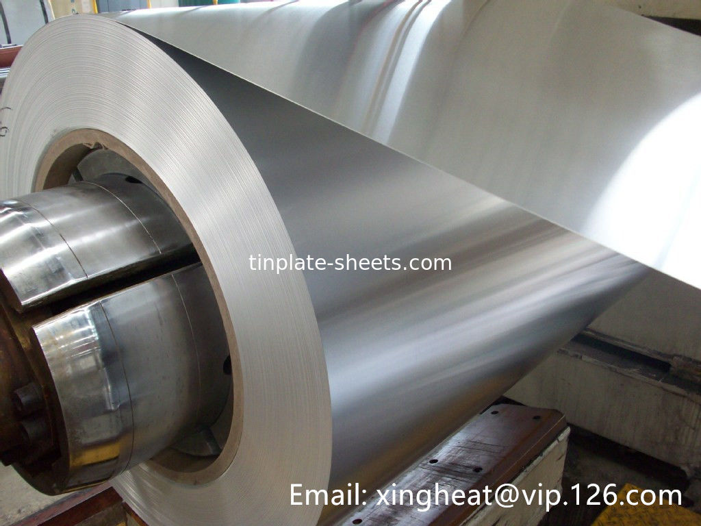 JIS G3303 Standard Tinplate Coil com 0,13-0,48 mm de espessura e 600-986 mm de largura 2,0/2.0