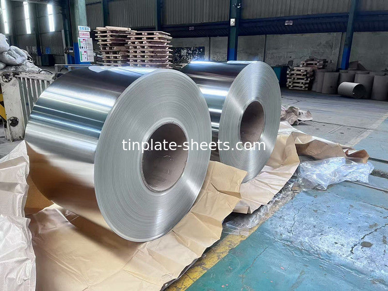 Folha de papel alumínio 0,15-0,49 mm 600mm-986 mm 4MT-8MT por bobina T2-T5 DR8-DR9 BA 1.1/1.1-5.6/5.6 Brilhante/Pedra/Prata/Matte