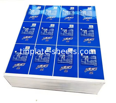 Personalizado 6 cores impressas de chapa de aço de estanho Forma retangular 2.0/2.0